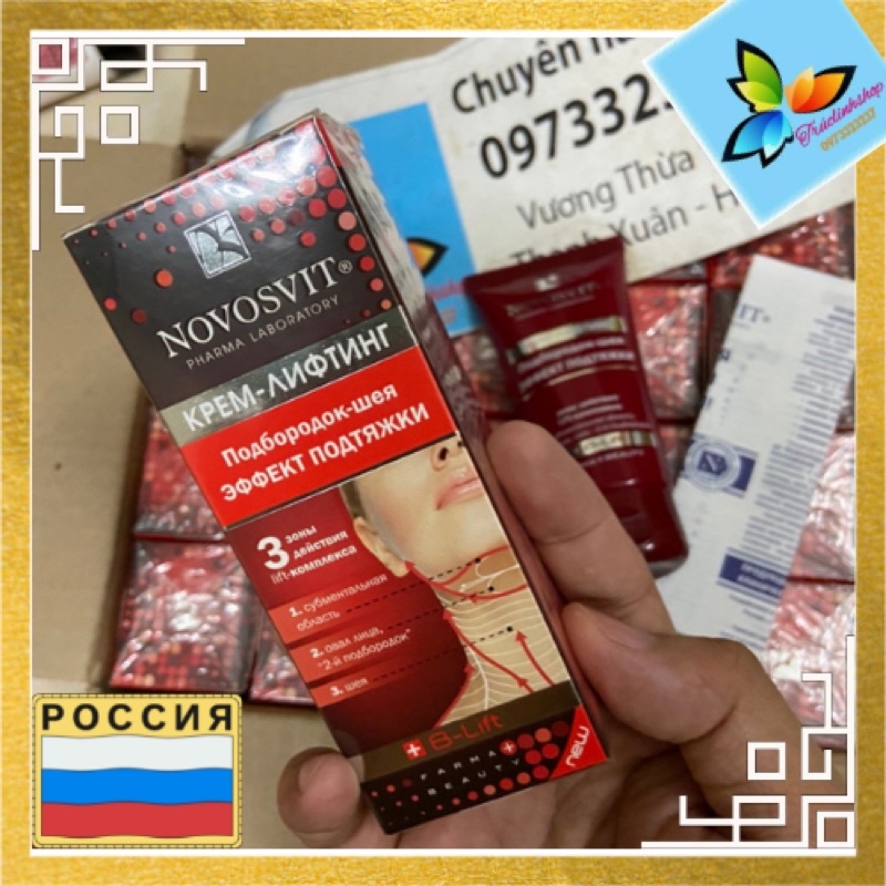 Kem nâng cằm cổ, thon gọn mặt Novosvit Nga 50ml