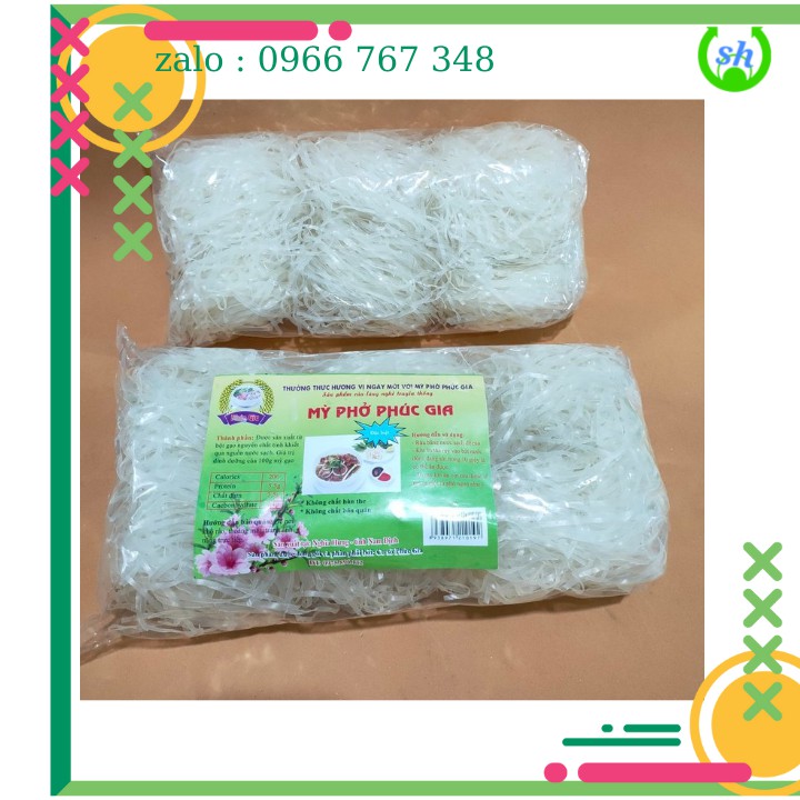 Bánh phở Nam Định - Mỳ phở Phúc Gia - 1 gói 450gr