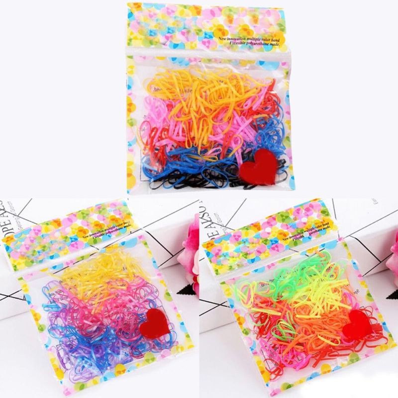 Dây cột tóc nhiều màu co giãn bằng cao su