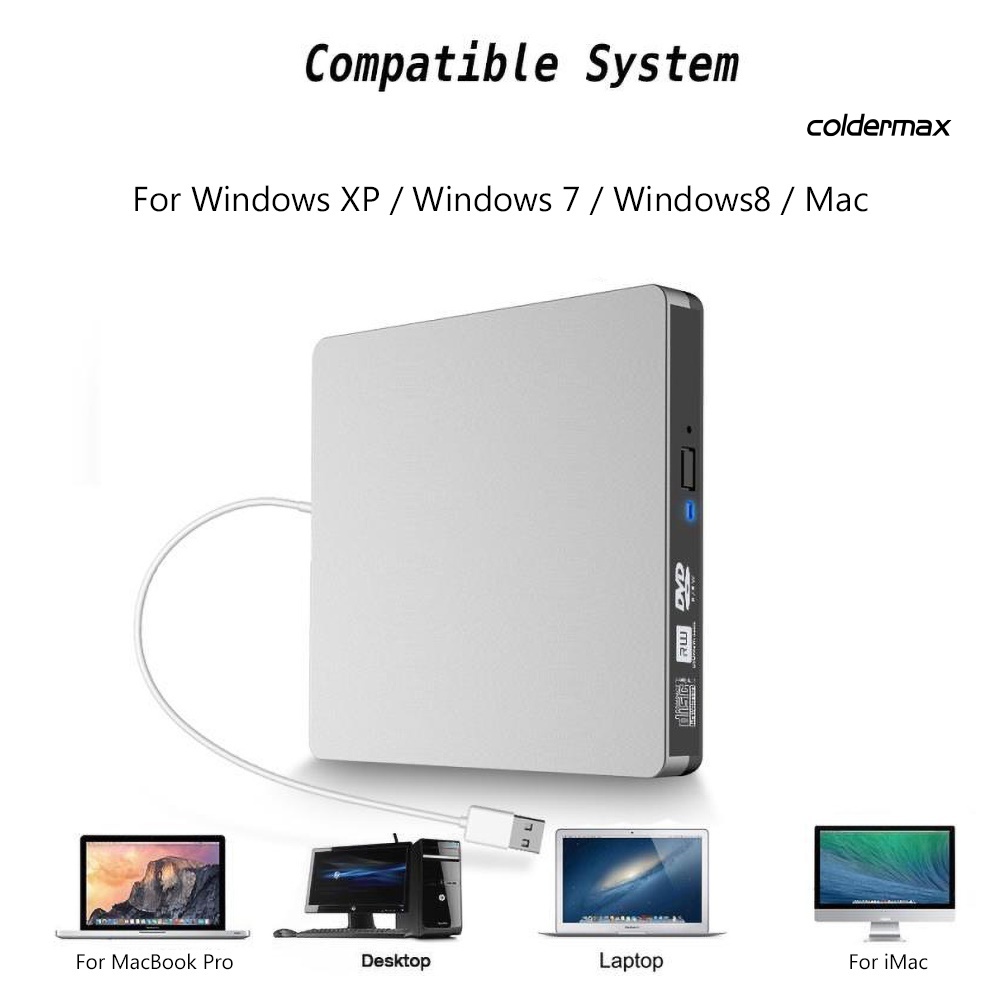 Đầu Đọc Đĩa Dvd-Rom Cd-Rw Dvd-Rw Kết Nối Usb 3.0 Cho Laptop Pc