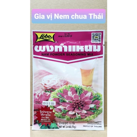 [Lobo Thái] Gia vị làm nem chua gói 70g. Nam Powder Seasoning Mix. NK chính hãng