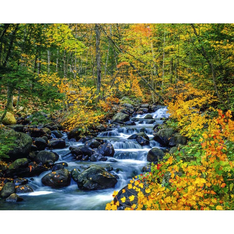 Tranh dán tường 3d thác nước thiên nhiên chất liệu lụa 3D, xé không rách, lau chùi thoải mái