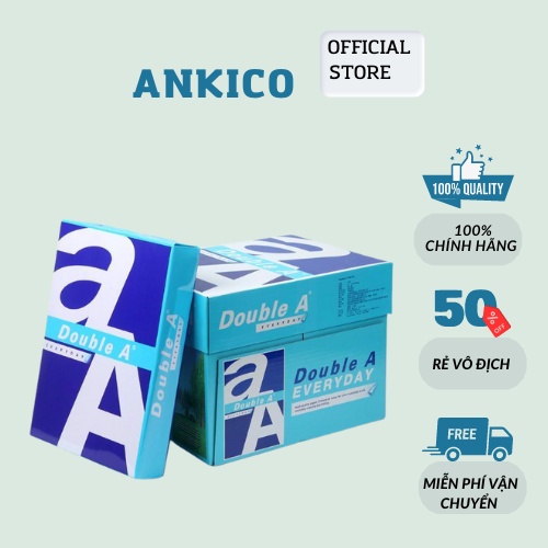 Giấy A4 Double A định lượng 70gsm giấy in đẹp chất lượng cao loại 1 ANKICO