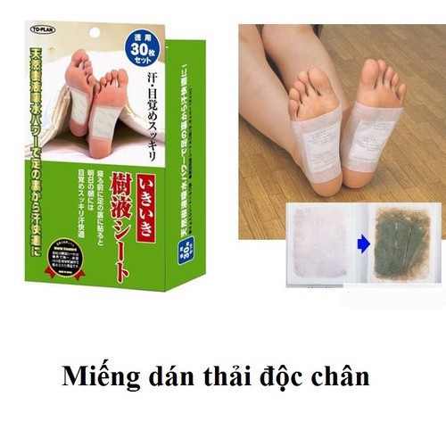 [HÀNG NHẬT] Miếng dán thải độc chân, lọc gan to plan, thải độc tố, giảm đau, chống mụn nhọt,Khử mùi hôi chân, mất ngủ