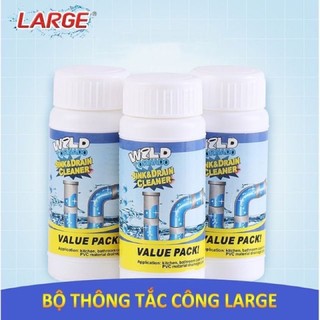 Lọ bột thông cống trắng wold 110g