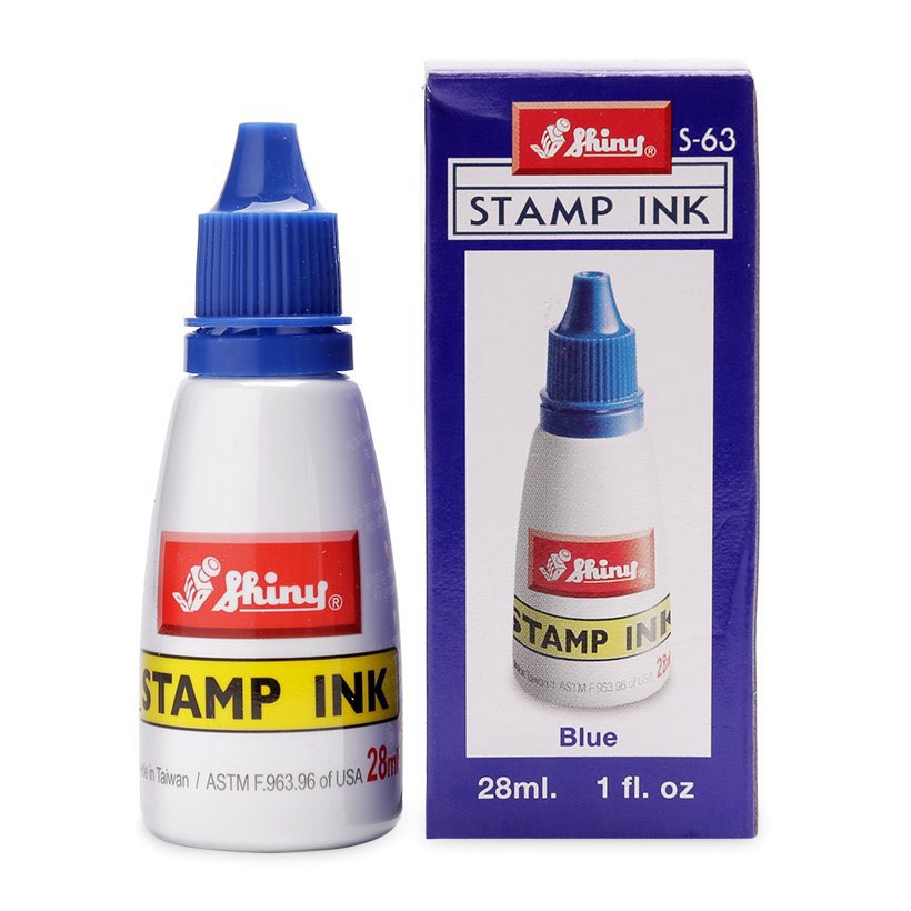Mực dấu Shiny S62/S63 chai 28ml, mực chính hãng chuyên dụng cho mọi con dấu