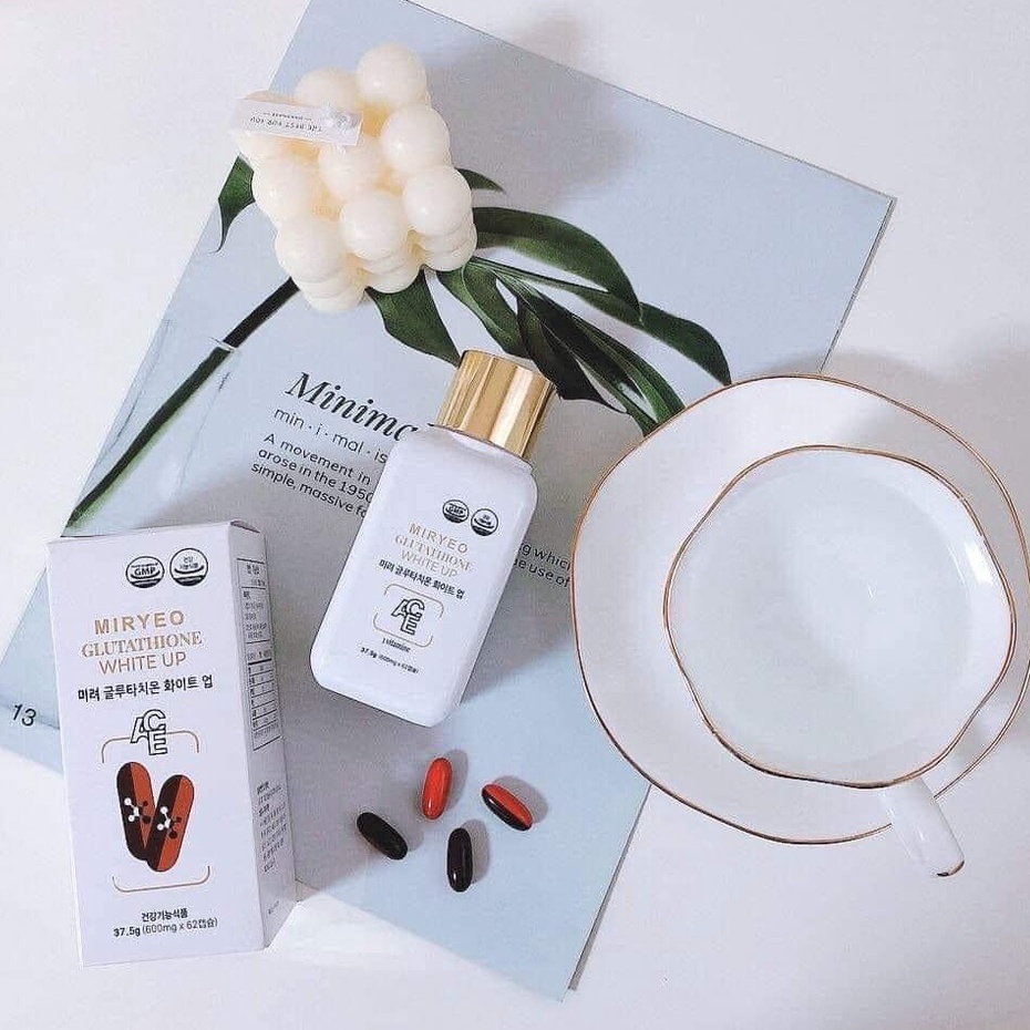 VIÊN UỐNG TRẮNG DA CHUYÊN SÂU 𝑮𝑳𝑼𝑻𝑨𝑻𝑯𝑰𝑶𝑵𝑬 MIRYEO WHITE UP Hộp 62viên