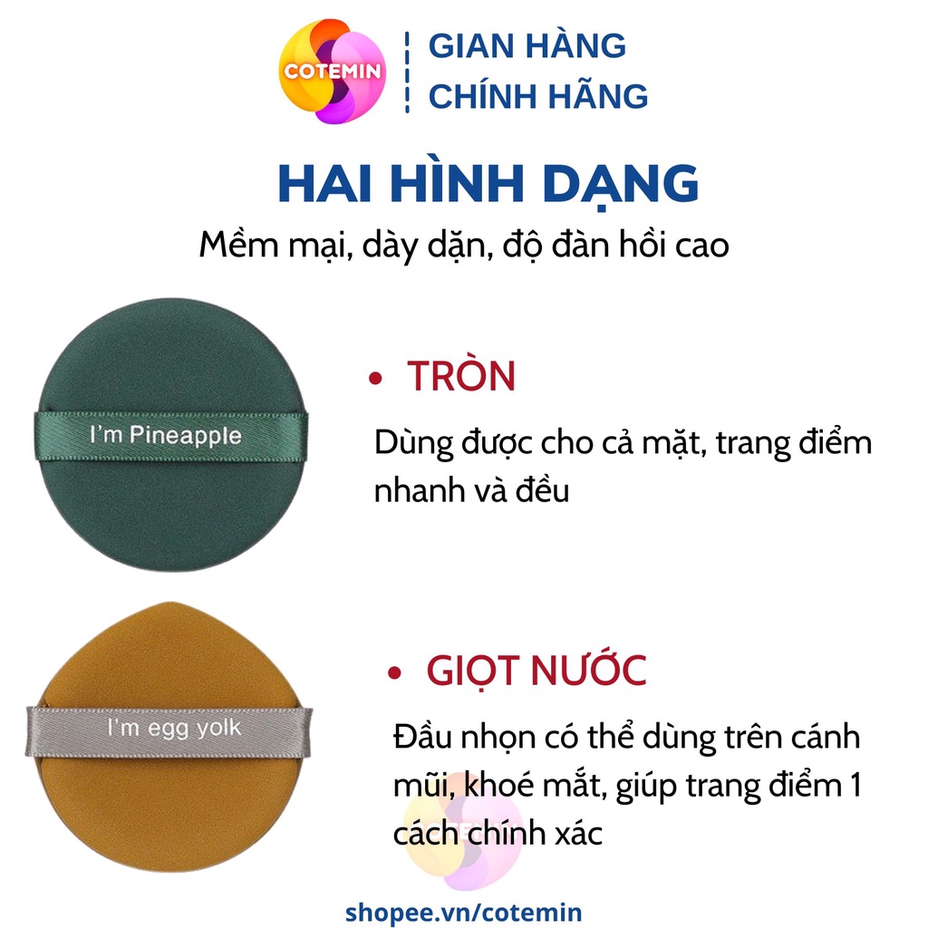 Bông Phấn Trang Điểm Thiết Kế Mềm Mại Sử Dụng Cả Khô Và Ướt VECOM