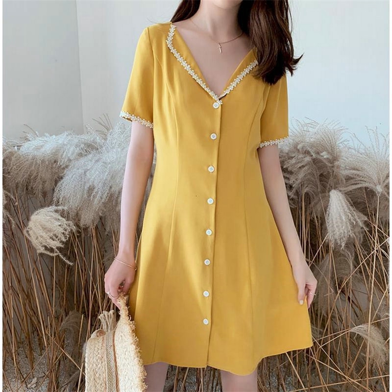 NRVP Đầm xuân hè phong cách Hàn Quốc dáng rộng hợp thời trang cho nữ