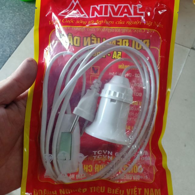 ĐUI ĐÈN LIỀN DÂY,ĐUI ĐÈN CHỊU NHIỆT,CHỊU MƯA,CÓ CÔNG TẮC