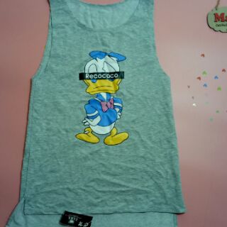 Áo tanktop form dài in hình (sẵn)
