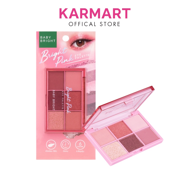 Bảng Phấn Mắt Baby Bright Eye Palette 0.7g, Phấn Lì Và Ánh Nhũ Lấp Lánh