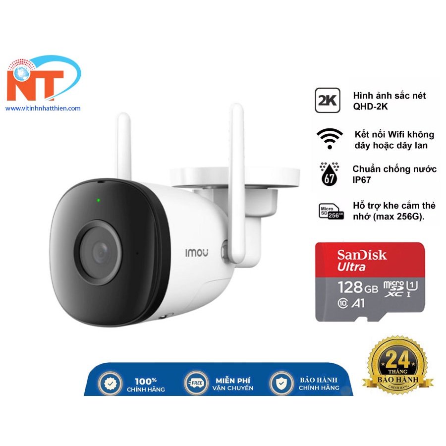 CAMERA IP NGOÀI TRỜI IMOU F42P ĐỘ PHÂN GIẢI 4.0MP, CẢNH BÁO CHUYỂN ĐỘNG, TÍNH NĂNG WIFI HOTSPOT