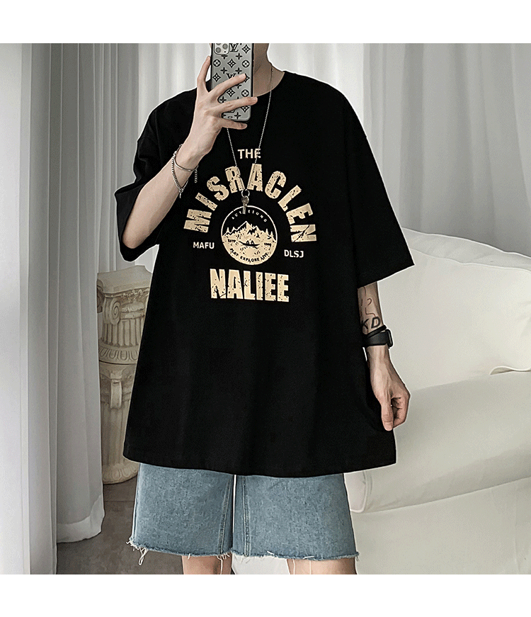 Áo Thun Nam Tay Ngắn Dáng Rộng 4 Màu Tùy Chọn Size M-8Xl