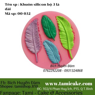 Khuôn silicon rau câu hoa nổi 4D- Khuôn lá