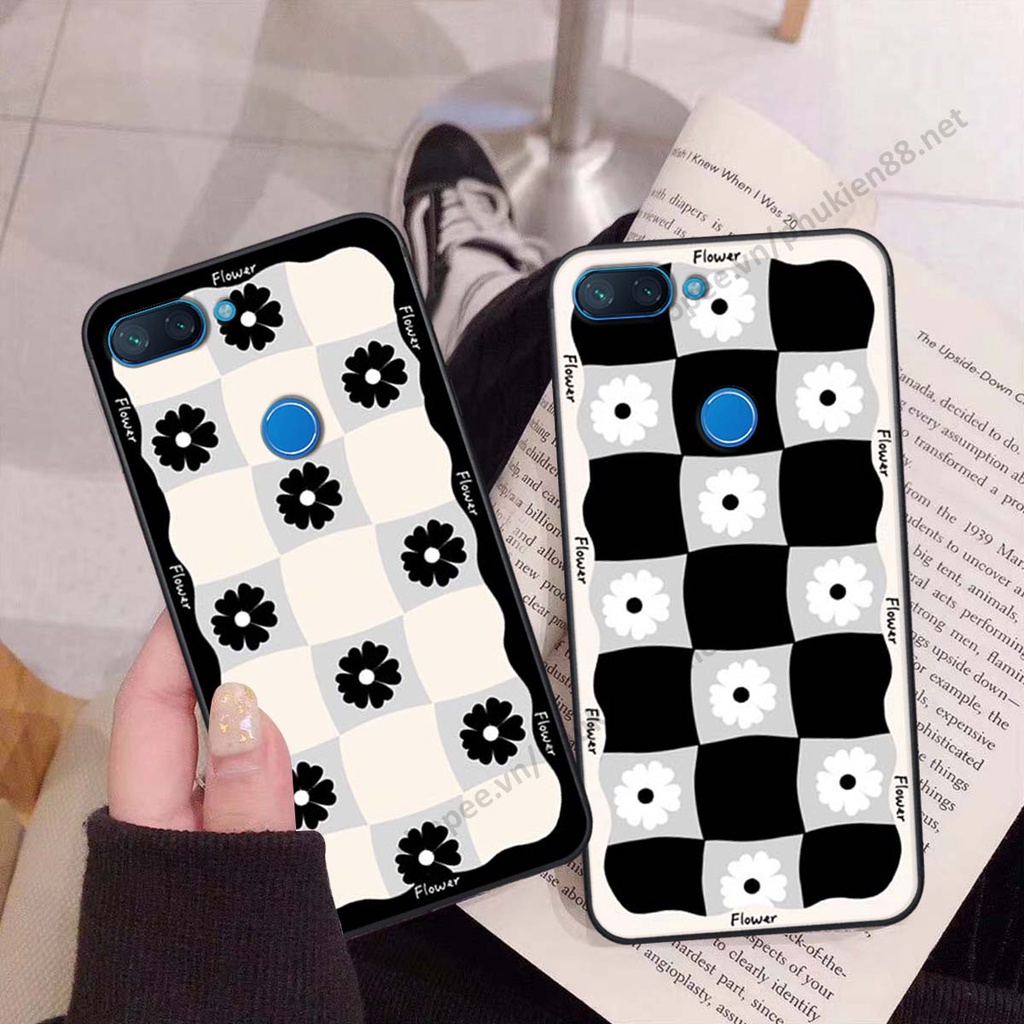 Ốp lưng Xiaomi Mi 8 SE / Mi 8 Lite ốp điện thoại LineBear, bé tóc xù, hoa siêu đẹp