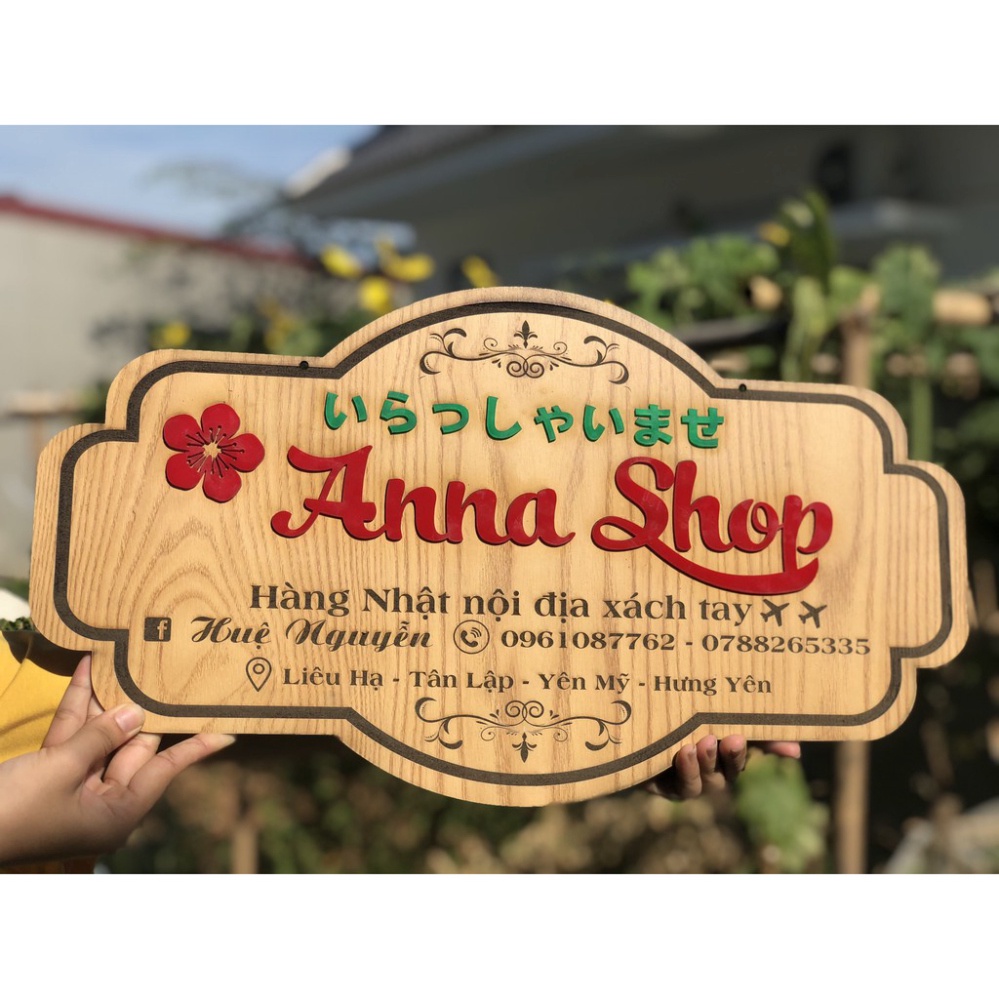 [BẢNG HIỆU GỖ LIVESTREAM] - Bảng hiệu gỗ thiết kế và in thông tin shop - Kích thước 30x50cm | BigBuy360 - bigbuy360.vn