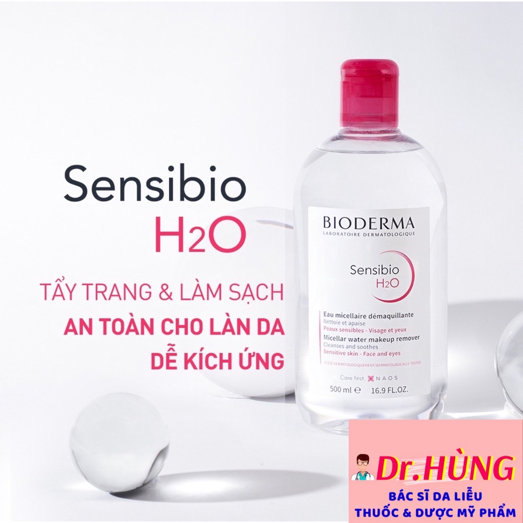 ✅(CHÍNH HÃNG) NƯỚC TẨY TRANG BIODERMA  500ML CHO DA DẦU MỤN, DA NHẠY CẢM