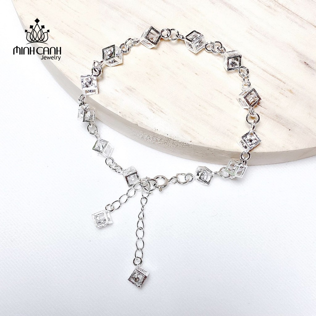 Lắc Tay Bạc Nữ Hình Chuỗi Lập Phương - Minh Canh Jewelry