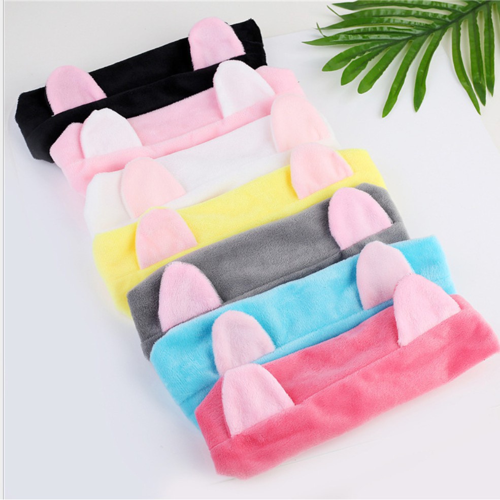 Băng đô rửa mặt, băng đô cài tóc nữ hình tai mèo cute dễ thương style Hàn Quốc 88264