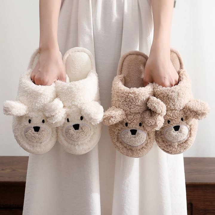 Dép Lông Đi Trong Nhà Đế Cao Su Chống Trơn Trượt hình thú,sử đụng cho mọi gia đinh,khách sạn,nhà nghỉ ,spa