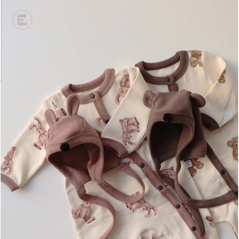 Bộ rời/suit gấu thỏ #peekaboo cho bé trai/bé gái từ 3tháng-3tuổi