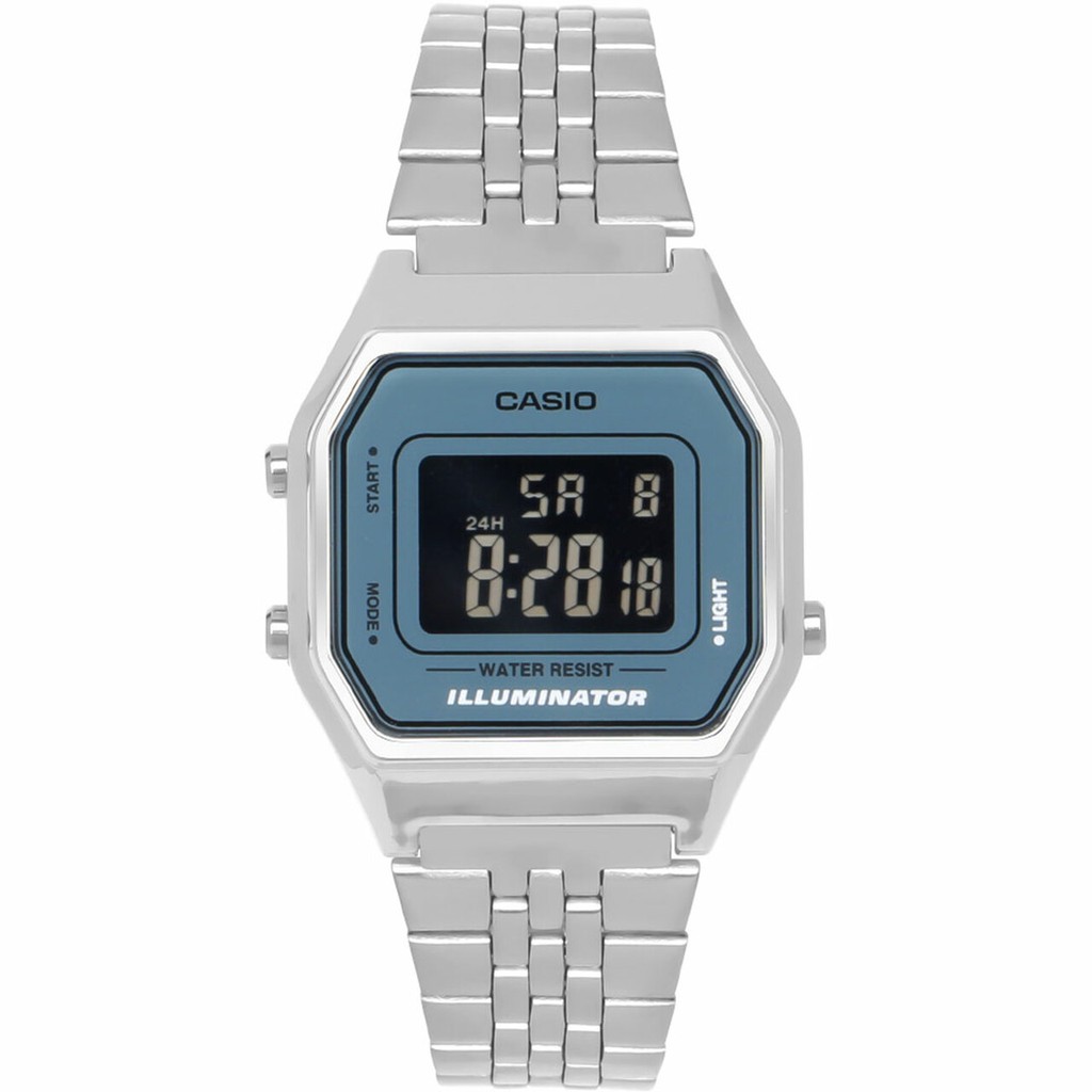 Đồng hồ nữ Casio LA680WA-2B dây thép không gỉ, size 28mm, chống nước, hàng chính hãng