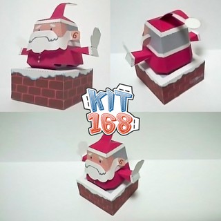 Mô hình giấy Giáng Sinh Noel Santa