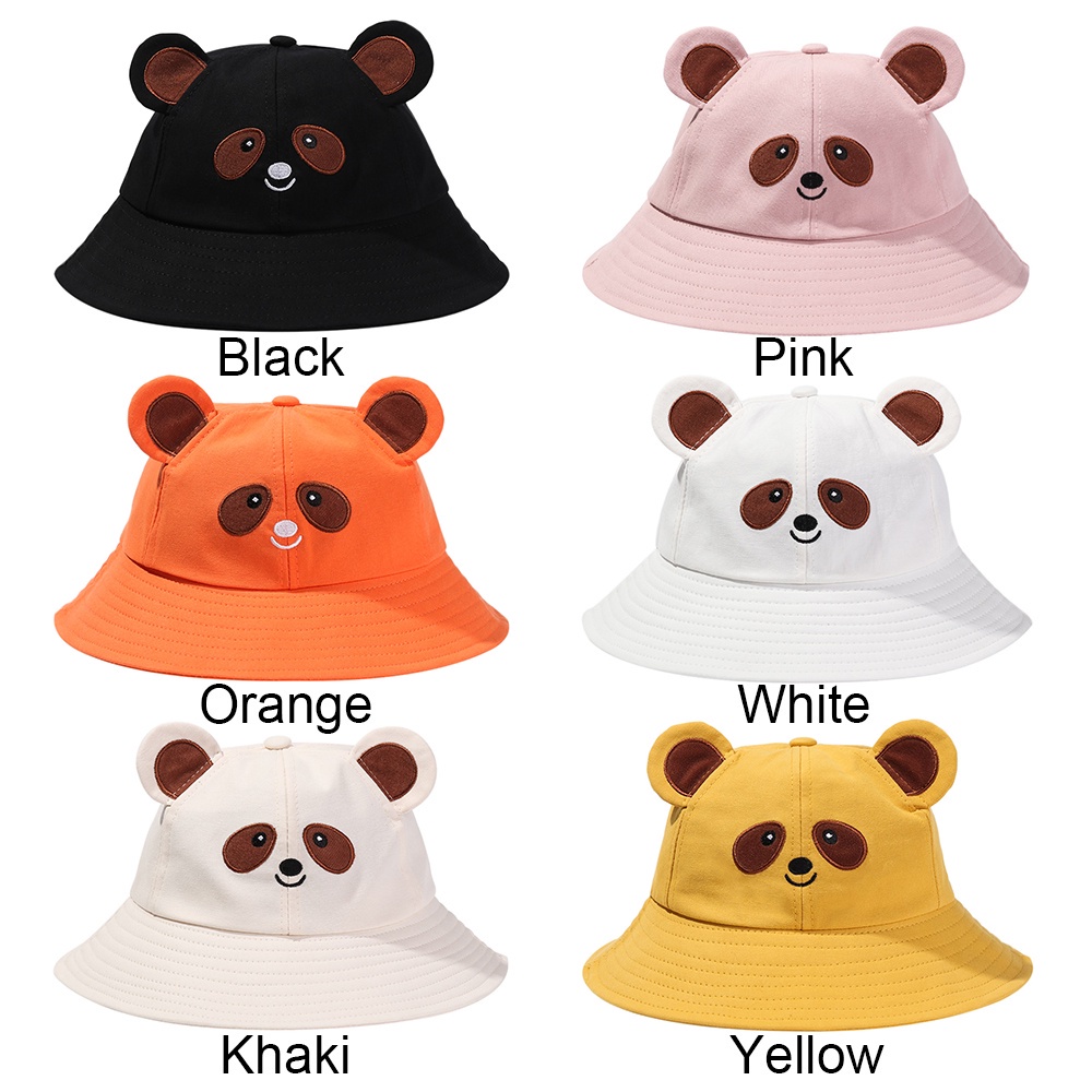 Mũ xô cotton chống nắng in hình gấu trúc dễ thương xinh xắn thời trang xuân hè cho nam và nữ