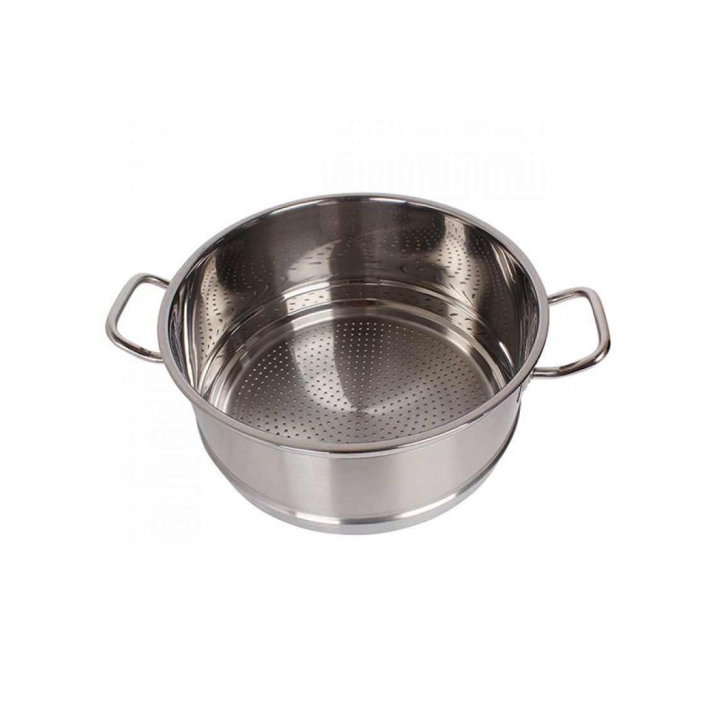 Xửng hấp inox FiveStar 32cm-2 quai không nắp-inox 430-xửng hấp bánh-nấu xôi-hấp cách thuỷ sáng bóng,dày đẹp-giá rẻ-BH 5N