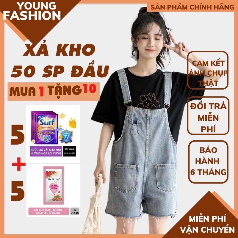 (ẢNH THẬT) yếm nữ QUẦN yếm jean nữ ,jean nư cực xinh ,phong cách bánh bèo, vintage ,trẻ trung hàn quốc ulzzang thờitran