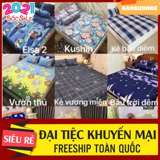 Free ship 99k Bộ ga gối 1m8 kèm vỏ gối ôm cùng mẫu