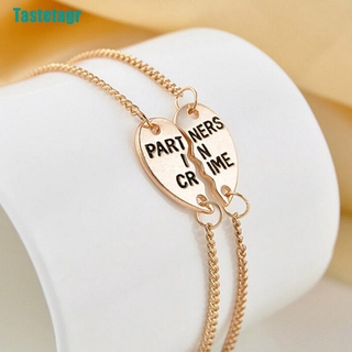 Bộ 2 vòng tay tình bạn mặt hình trái tim