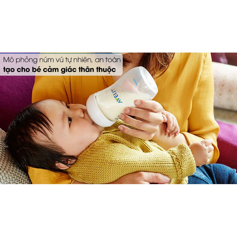 Bình sữa Philips Avent Natural 125ml / 260ml / 330ml cổ rộng chống sặc tốt cho trẻ sơ sinh Mama Baby VN