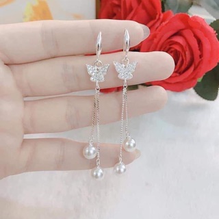 Bông tai bạc hình con bướm