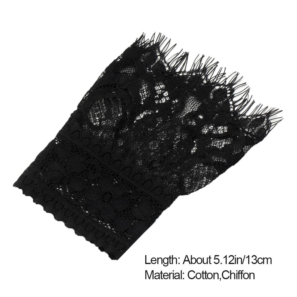 Cổ tay áo giả vải ren chống nắng phối áo len phong cách thời trang xuân thu