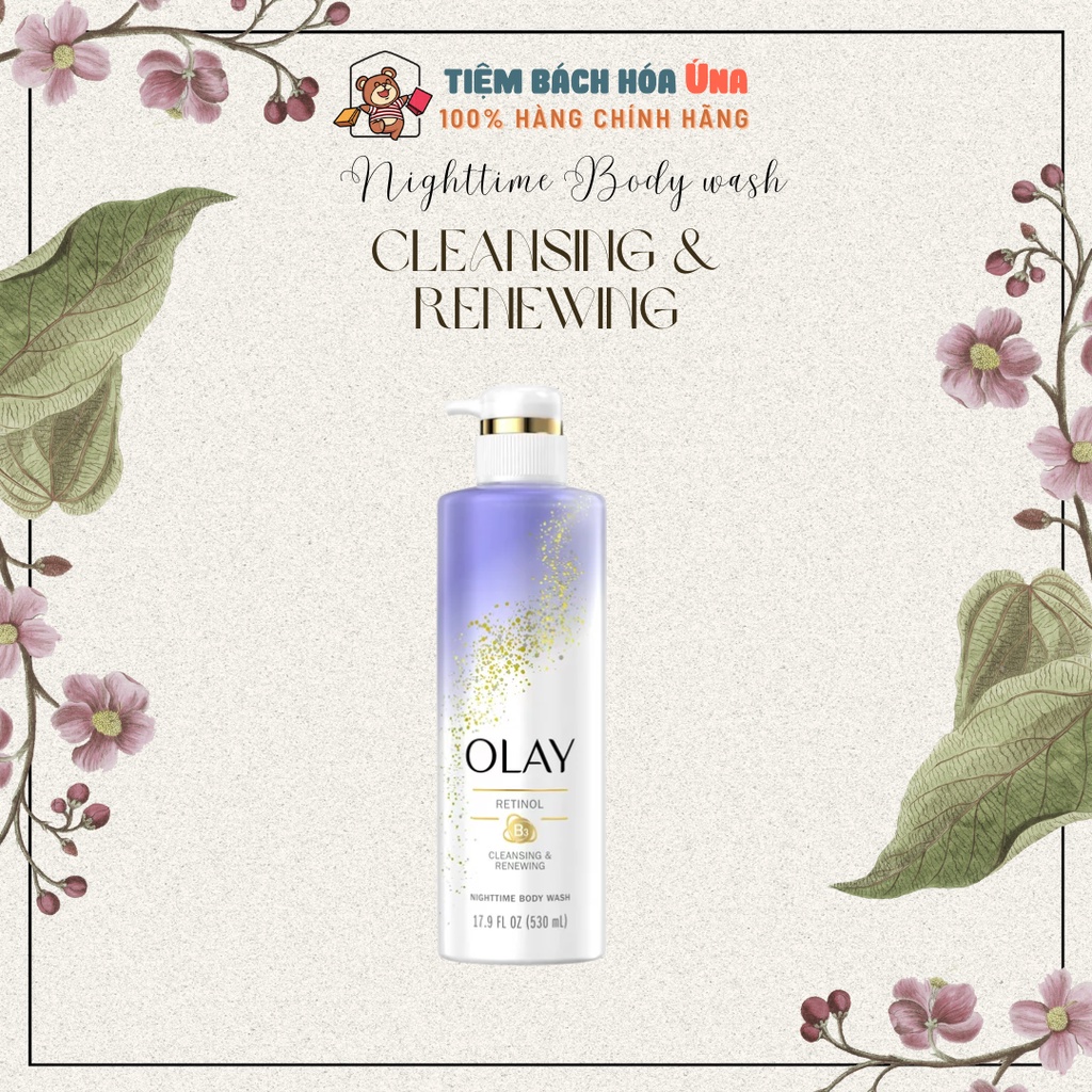 Sữa tắm trắng da, giảm thâm Olay Retinol B3 530ml Hàng Mỹ chính hãng