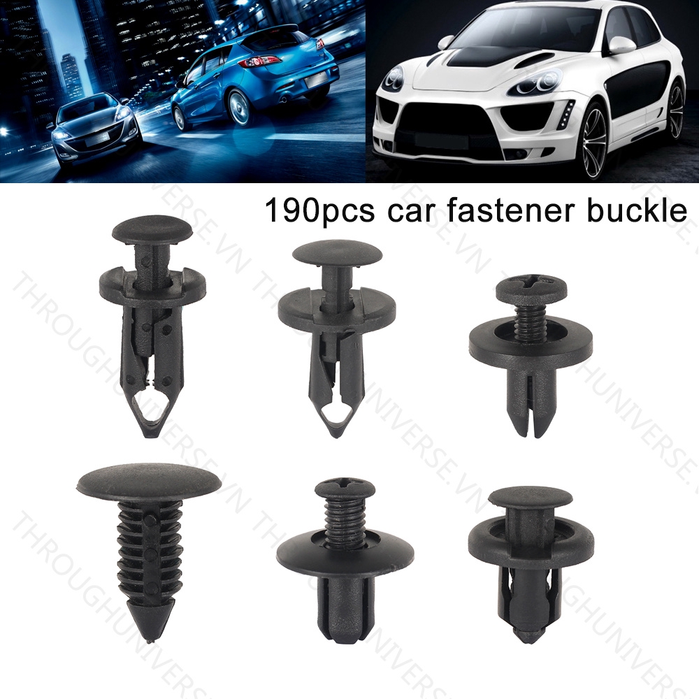 Bộ 190 Đinh Tán Bằng Nhựa Tiện Dụng Cho Xe Hơi