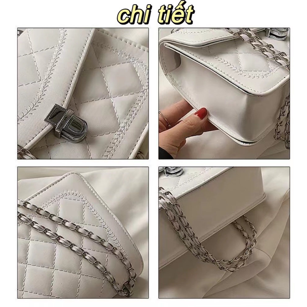 Túi đeo vai hình thoi vuông nhỏ xinh dễ phối dây đeo thời trang dành cho phái đẹp