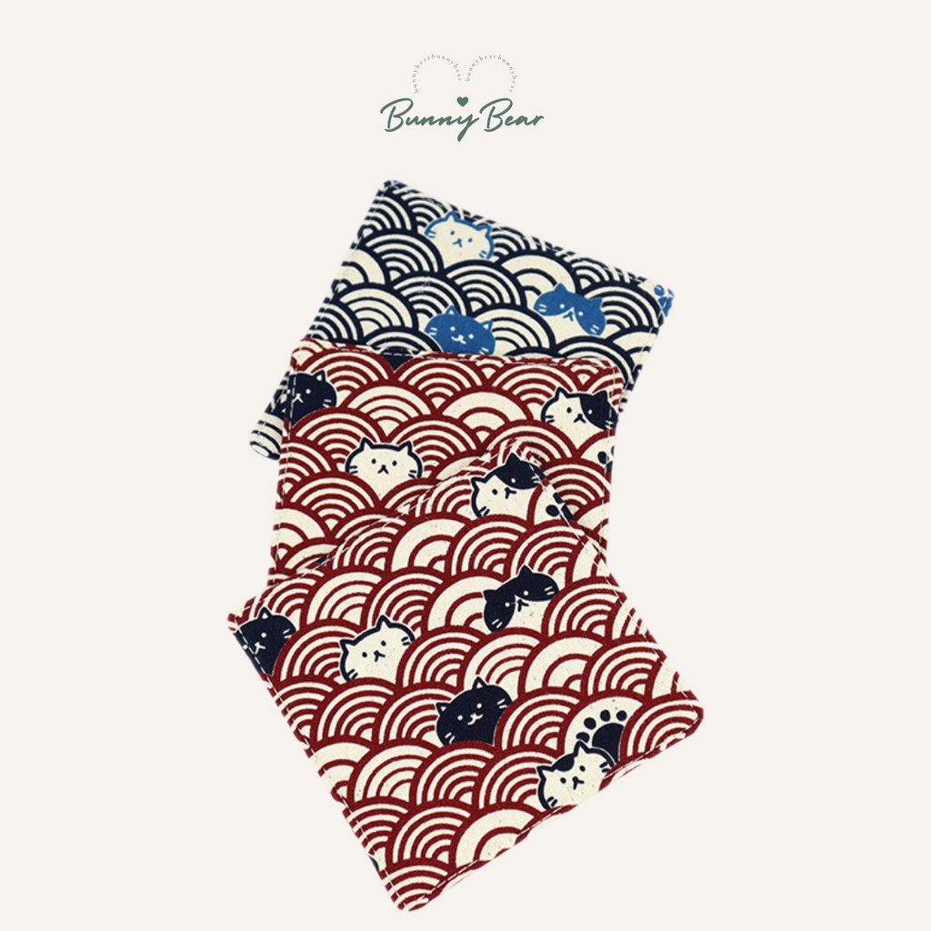 Lót ly vải in hình xinh xắn | Bunny Bear