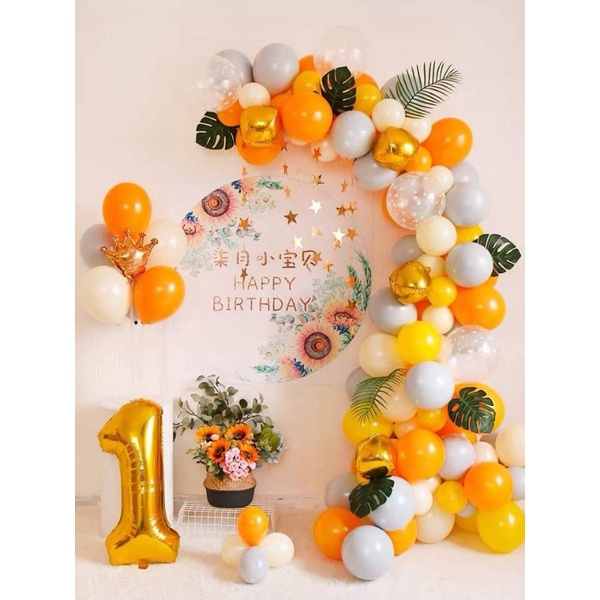 ( TẶNG BƠM KEO) SET BÓNG SINH NHẬT HAPPY BIRTHDAY MẪU MỚI