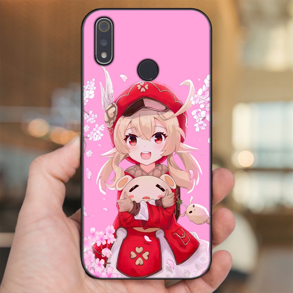 Ốp lưng Realme 3, 3 Pro viền đen in hình Klee Genshin Impact
