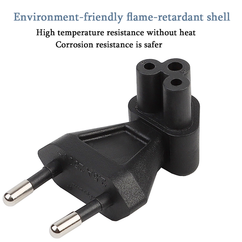 Bộ Chuyển Đổi 2-pin Eu Male Sang Iec 320 C5 Female Ac 2.5a