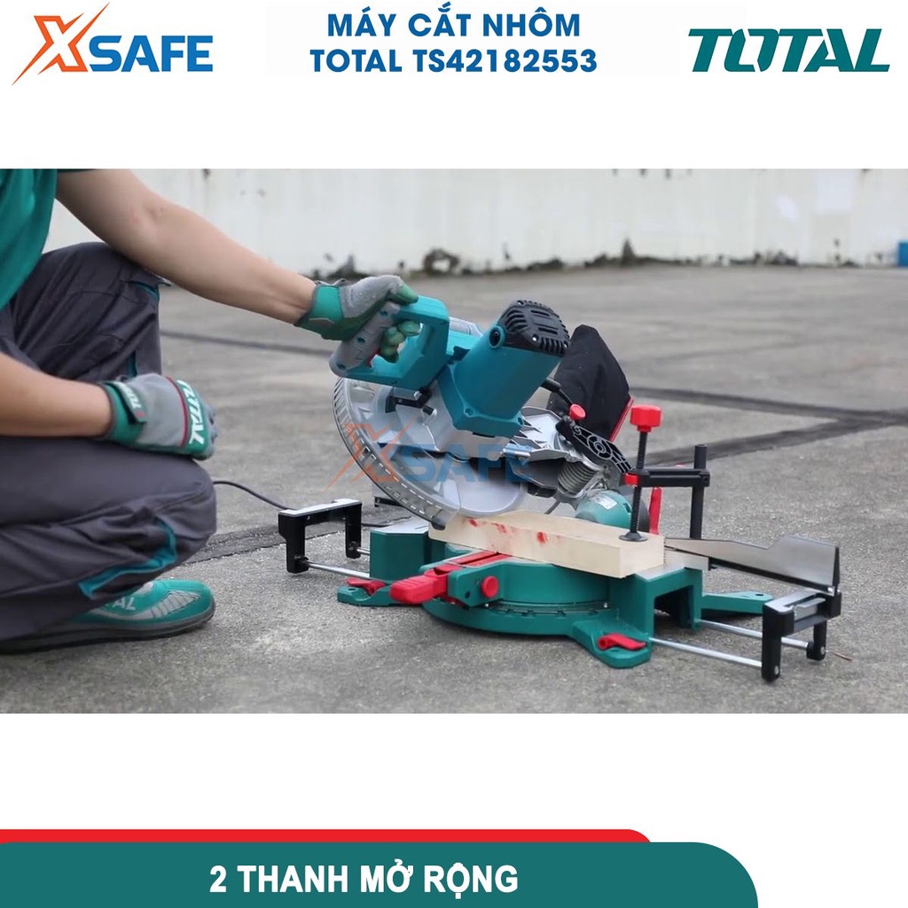 Máy cắt nhôm TOTAL TS42182553 công suất 1800W, tốc độ không tải 4500rpm, kích thước lưỡi 254x30mm kèm nhiều phụ kiện