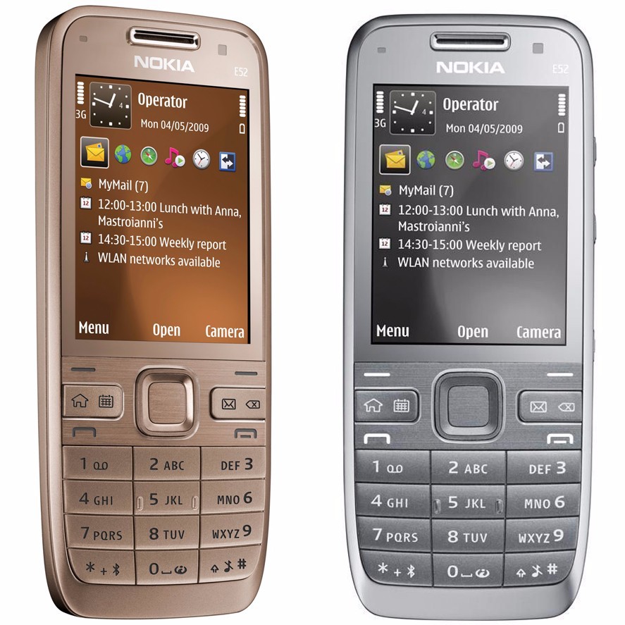 Điện Thoại Nokia E52 Chính Hãng Bảo Hành 12 Tháng Nắp Lưng Nhôm Có 3G WiFi