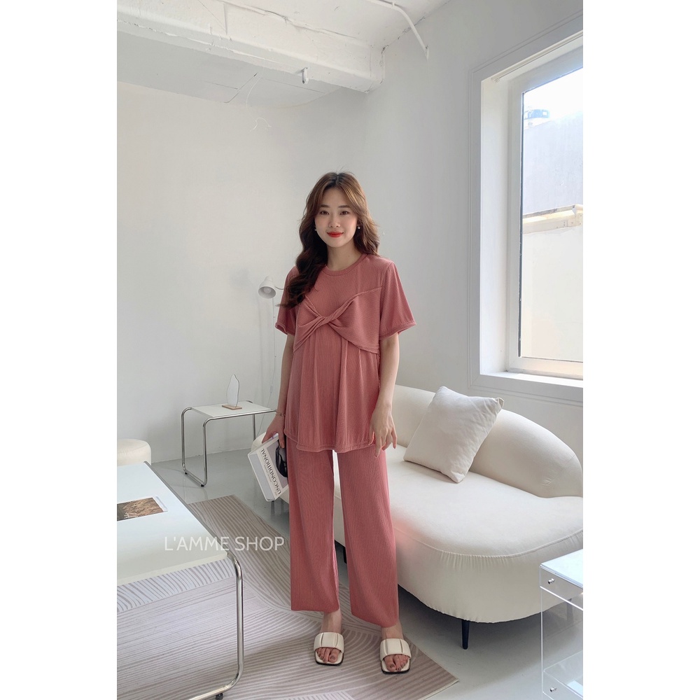 Set bộ đồ dập li ORI chất lụa cao cấp, sang trọng by L'amme