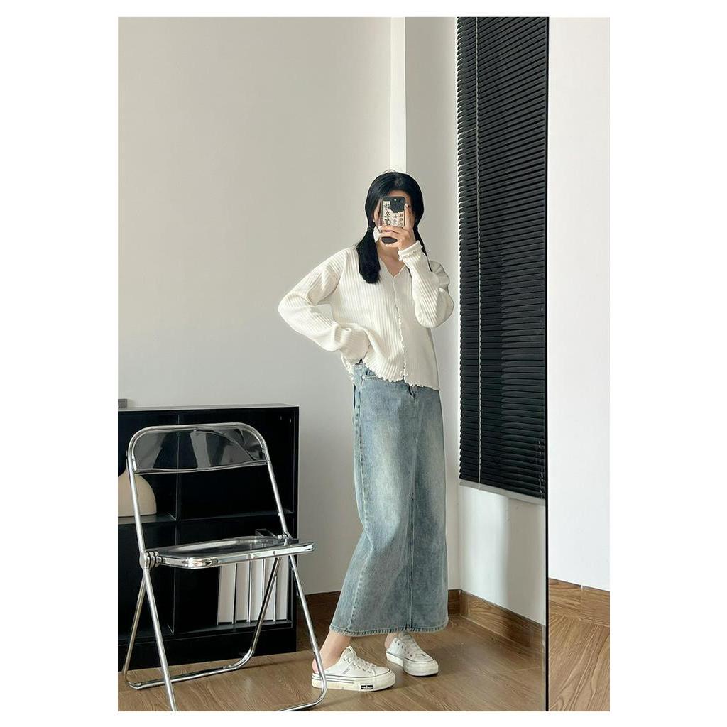 Áo Cardigan Dệt Kim Cổ Chữ V Phong Cách Hàn Quốc Kiểu Mới 63463