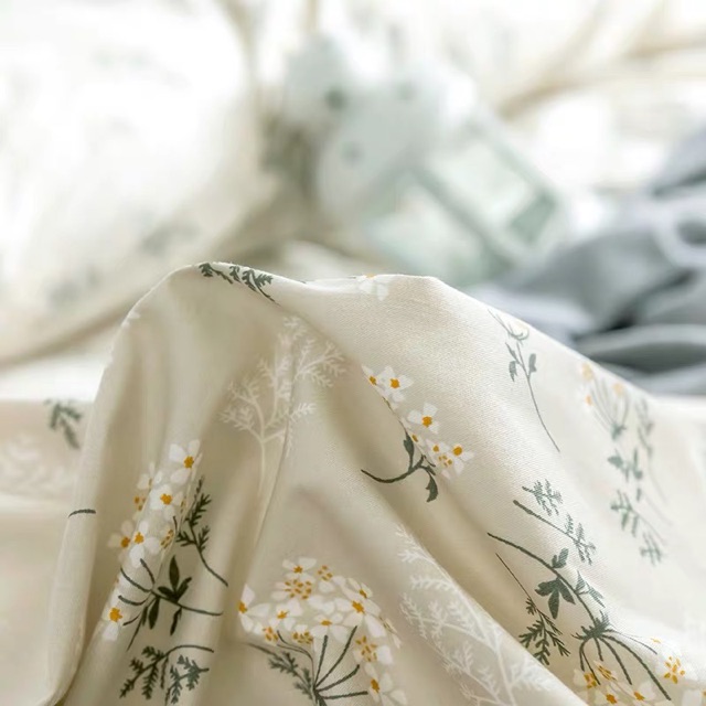 Bộ chăn ga giường Cotton 100% hoa li ti Suhali, cotton hoa cỏ ngọc chất liệu 100% Cotton | BigBuy360 - bigbuy360.vn