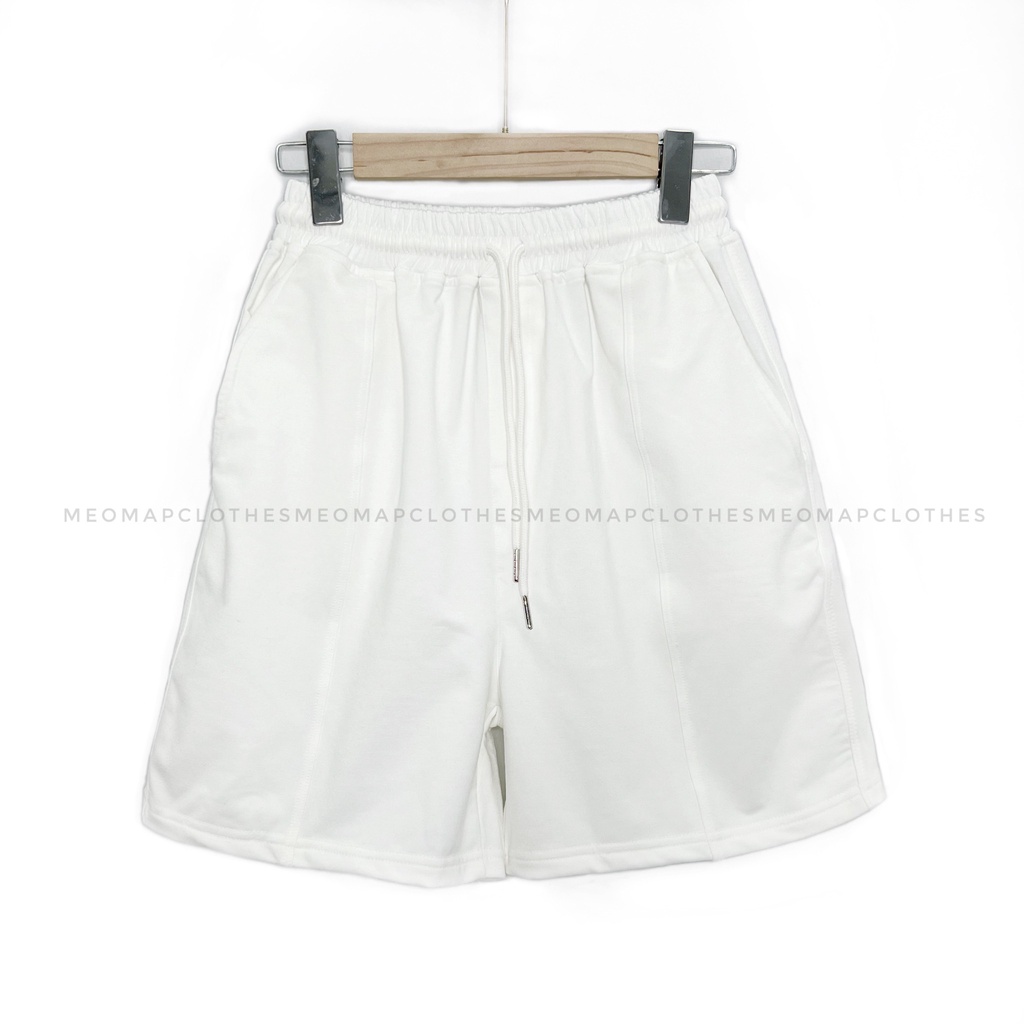 Quần short thun da cá bigsize nam nữ unisex ống rộng lưng chun