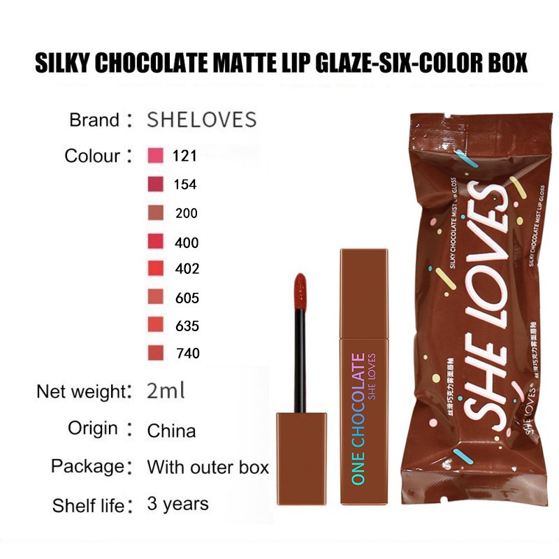 (Hàng Mới Về) Son Môi Lì Lâu Trôi Chống Thấm Nước 8 Màu Sheloves | BigBuy360 - bigbuy360.vn